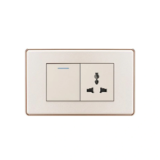 Push Button Power Dual 120 Volt Switch 3 Pole Socket