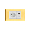 with USB 16A European Socket Wall Switches Sockets with USB