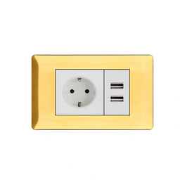 with USB 16A European Socket Wall Switches Sockets with USB