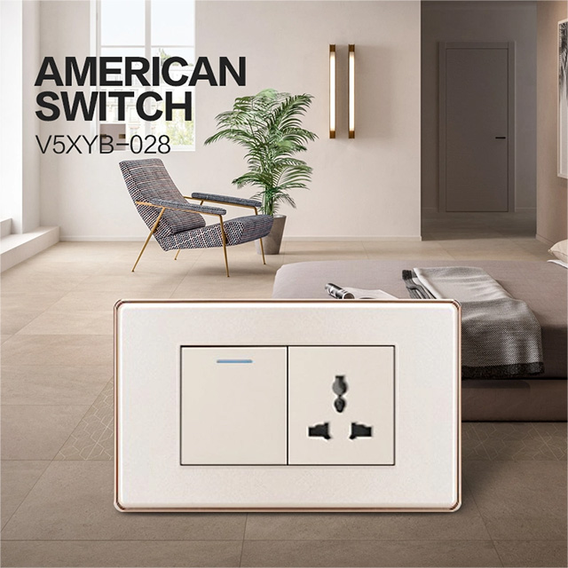 Push Button Power Dual 120 Volt Switch 3 Pole Socket