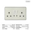 Double Pole Switch Twin Electrical Wall Single Switched Socket