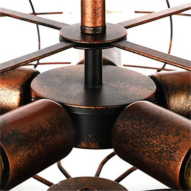 LED Pendant Lights Retro Loft Hanging Lamp Industrial Style Light Metal Cage Pendants Lighting Fixture for Living Room Kitchen