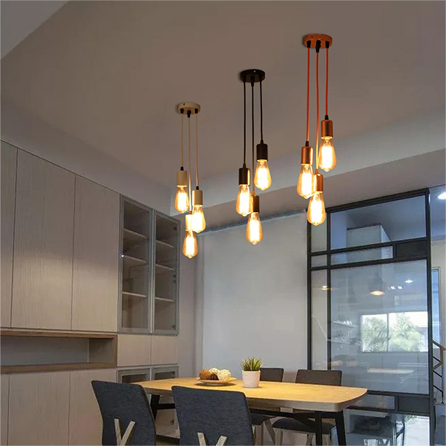 LED E27 Pendant Lights Bedroom Living Room Hanging Light 90-220V Restaurant Cafe Decoration Hanglamp Kitchen Fixtures Chandelier Lighting
