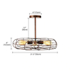 LED Pendant Lights Retro Loft Hanging Lamp Industrial Style Light Metal Cage Pendants Lighting Fixture for Living Room Kitchen