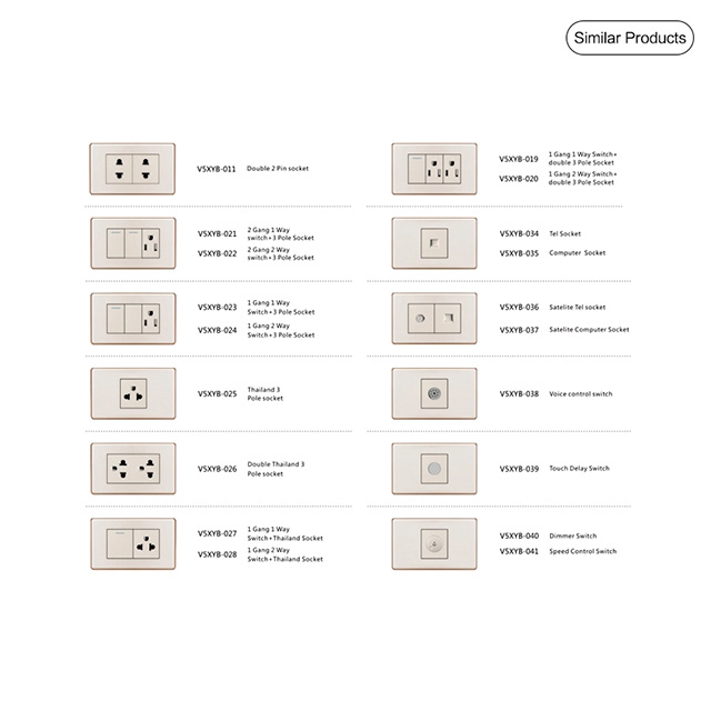 Push Button Power Dual 120 Volt Switch 3 Pole Socket