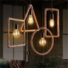 Iron Hemp Rope Mongolian American Country Industrial Wind Chandelier Creative Retro Restaurant Lighting Bar Cafe Lighting