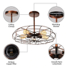 LED Pendant Lights Retro Loft Hanging Lamp Industrial Style Light Metal Cage Pendants Lighting Fixture for Living Room Kitchen