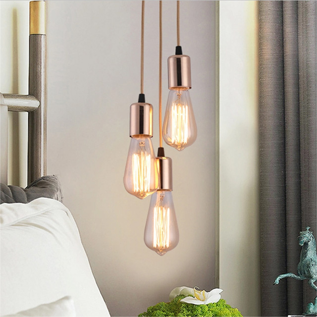 LED E27 Pendant Lights Bedroom Living Room Hanging Light 90-220V Restaurant Cafe Decoration Hanglamp Kitchen Fixtures Chandelier Lighting